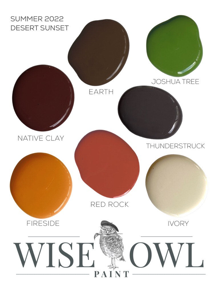 NEW! Red Rock Pint (16 oz) | Desert Sunset Collection Pint | Chalk Synthesis Paint | Wise Owl Paint | Furniture Paint | DIY Painting