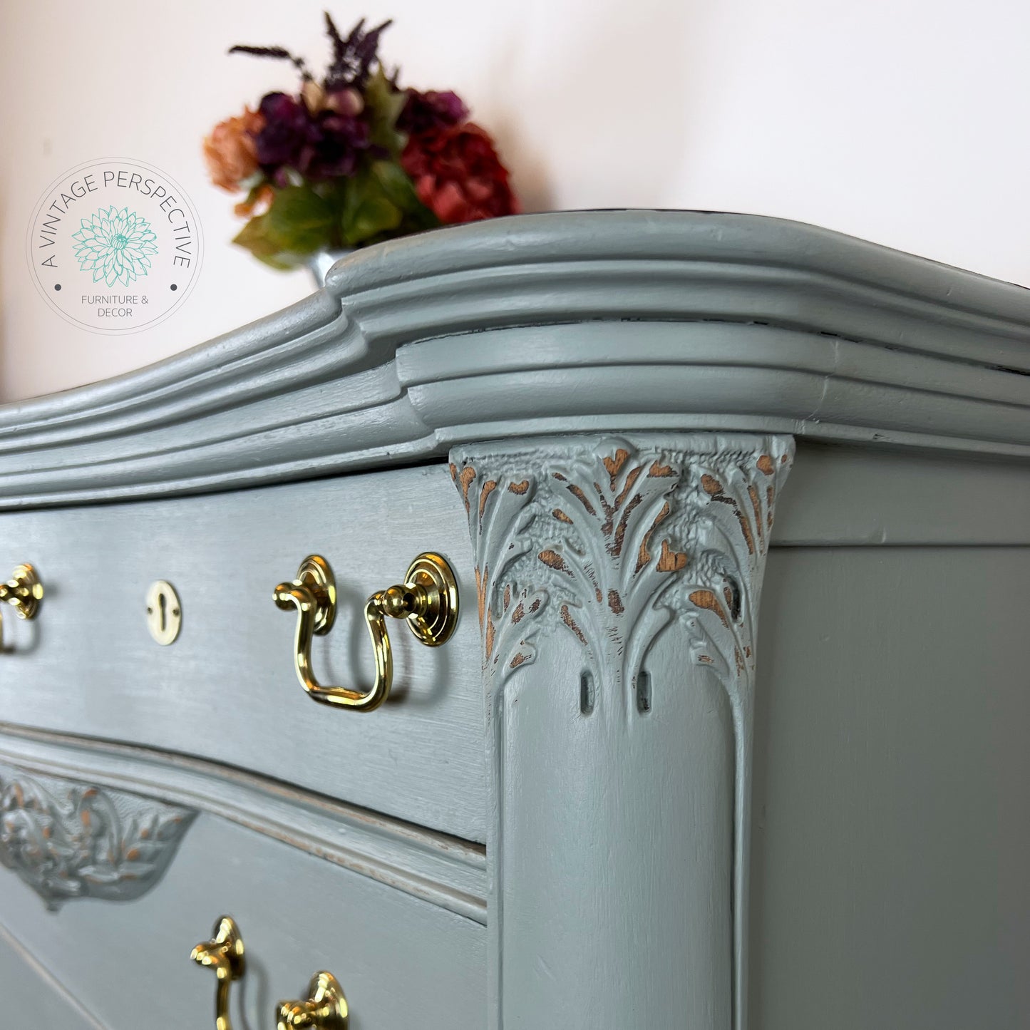 Romantic French Dresser | Antique Dresser | Antique Bureau | Vintage Chest of Drawers | Tall Vintage Dresser | Farmhouse Dresser