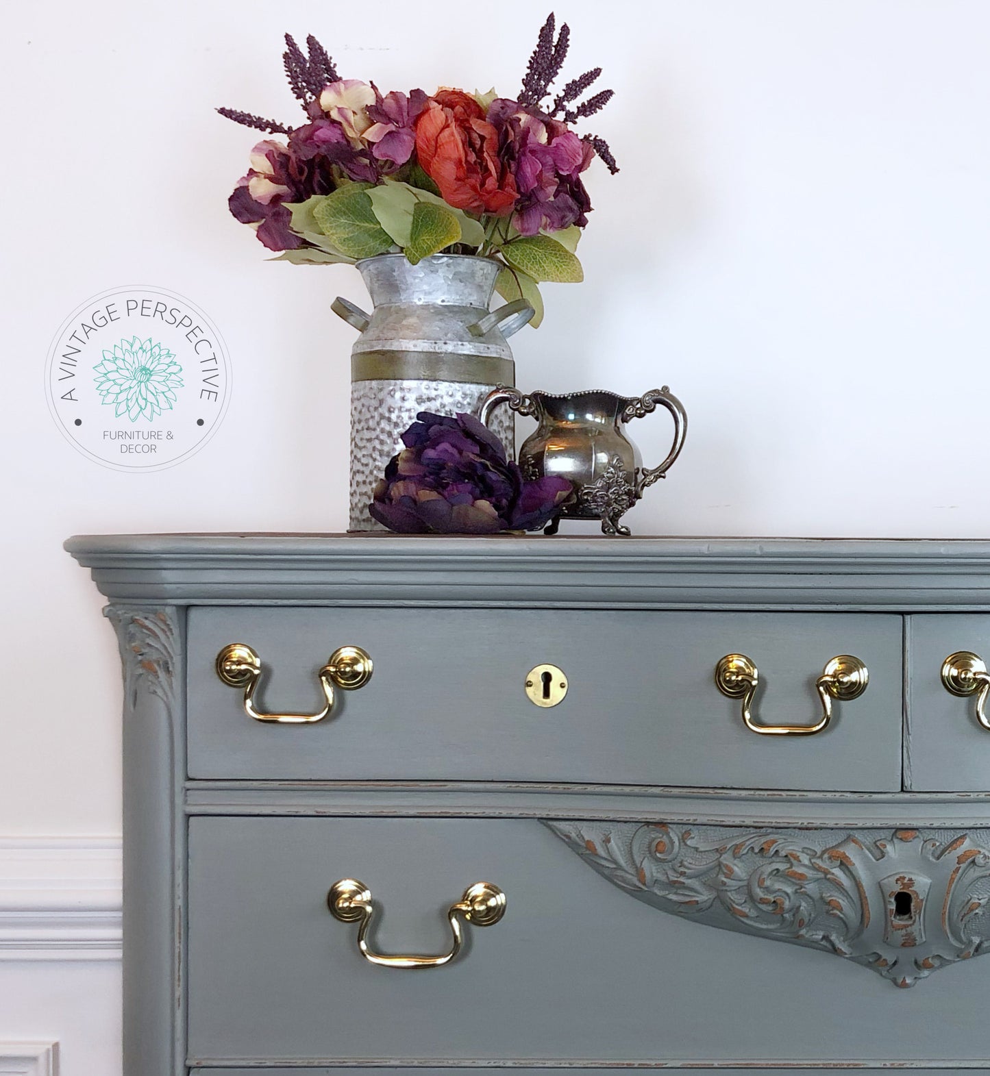 Romantic French Dresser | Antique Dresser | Antique Bureau | Vintage Chest of Drawers | Tall Vintage Dresser | Farmhouse Dresser