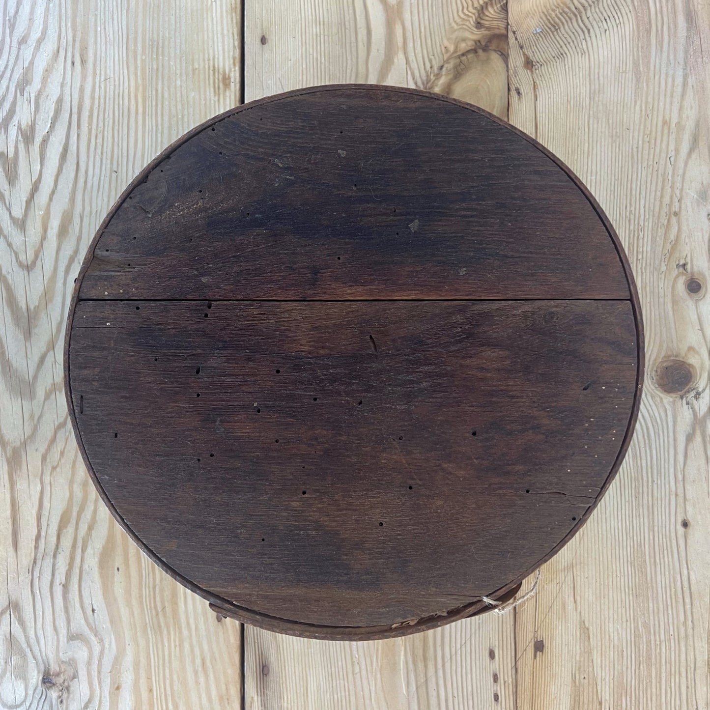 Antique Wooden Cheese Box | 19th Century Cheese Box | Primitive Farmhouse Storage Container | Rustic Country Decor