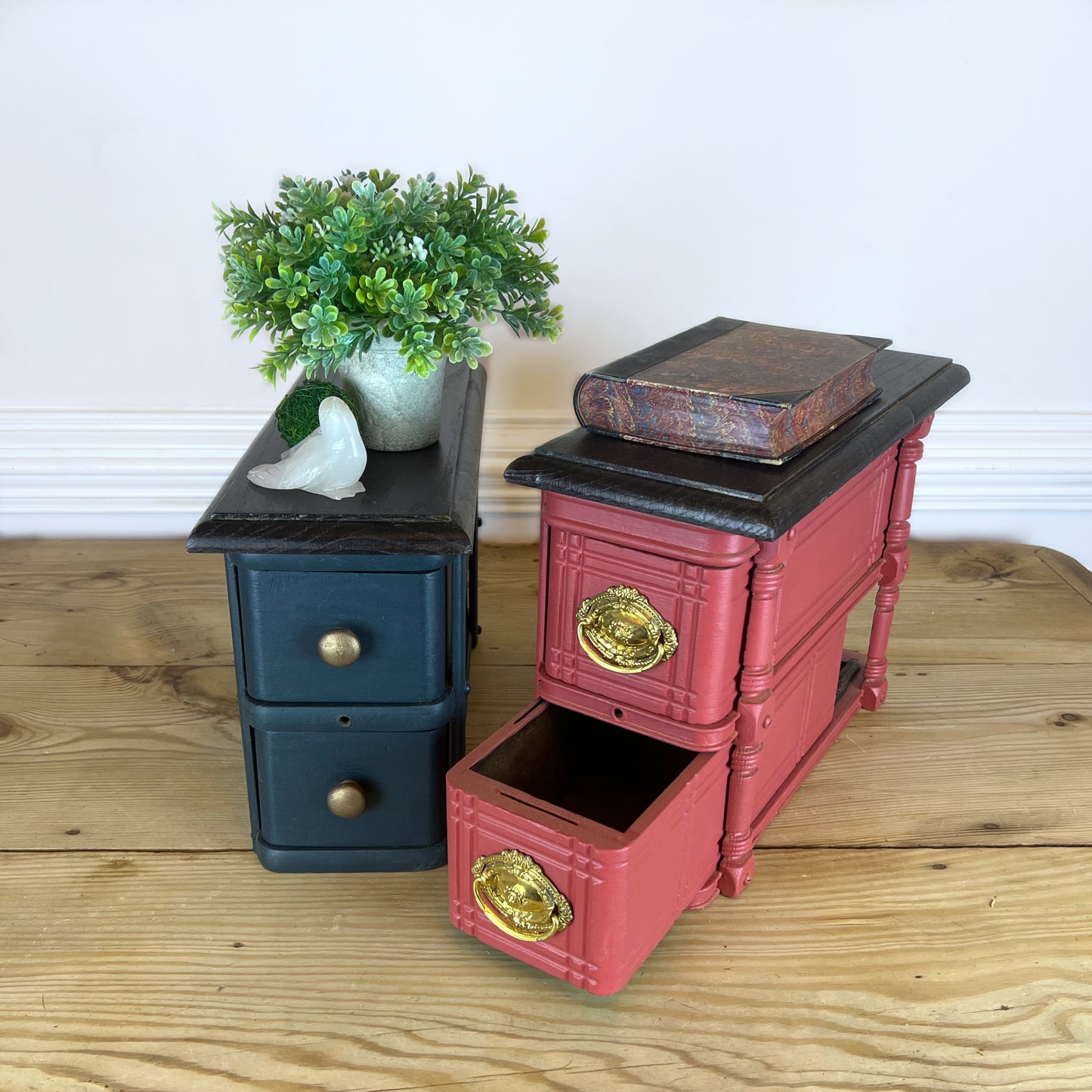 Antique Sewing Cabinet Drawers | Apothecary Drawers | Vintage Sewing Machine Drawers | Wood Sewing Cabinet | Rustic Tabletop Cabinet