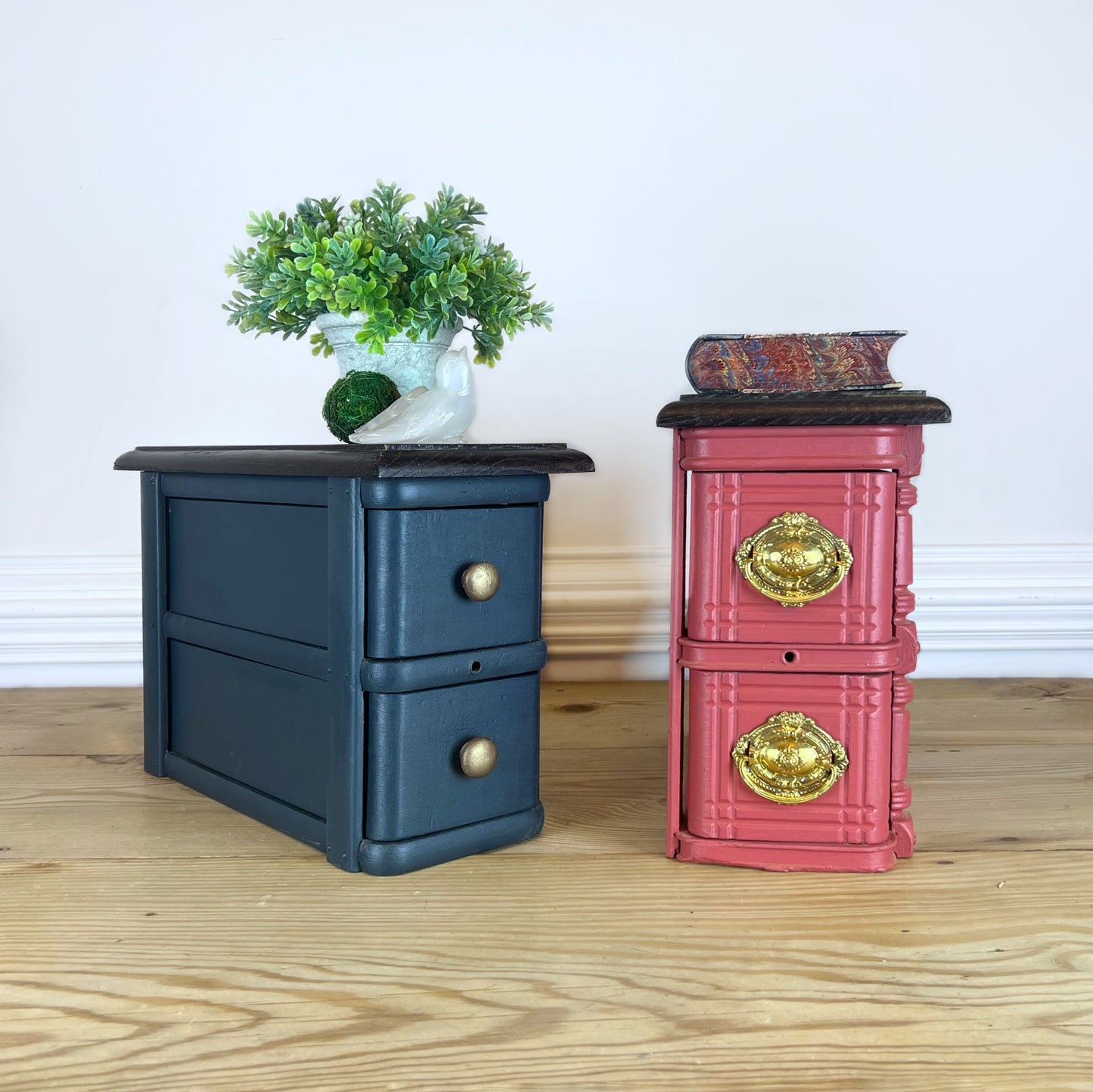 Antique Sewing Cabinet Drawers | Apothecary Drawers | Vintage Sewing Machine Drawers | Wood Sewing Cabinet | Rustic Tabletop Cabinet
