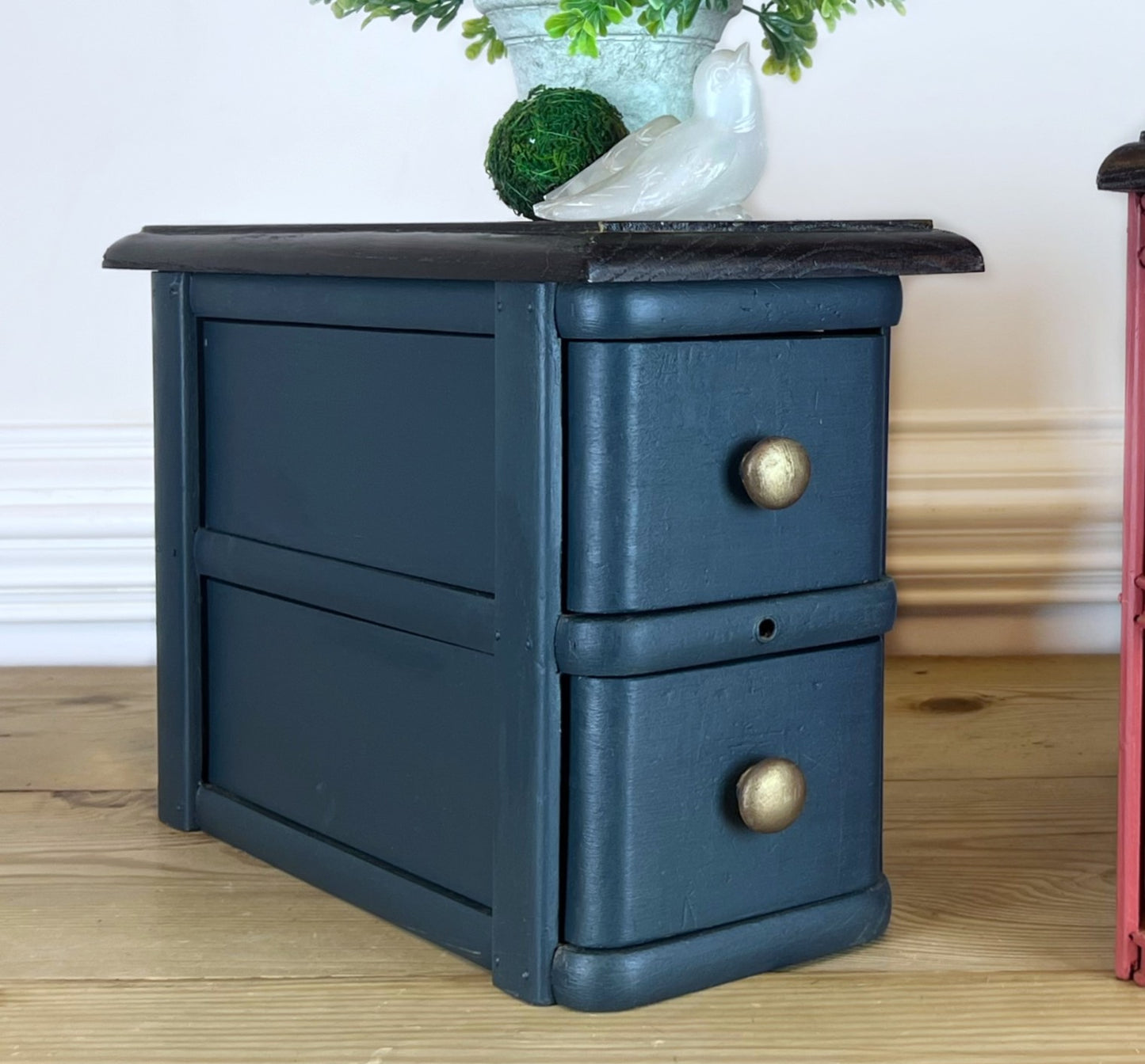 Antique Sewing Cabinet Drawers | Apothecary Drawers | Vintage Sewing Machine Drawers | Wood Sewing Cabinet | Rustic Tabletop Cabinet